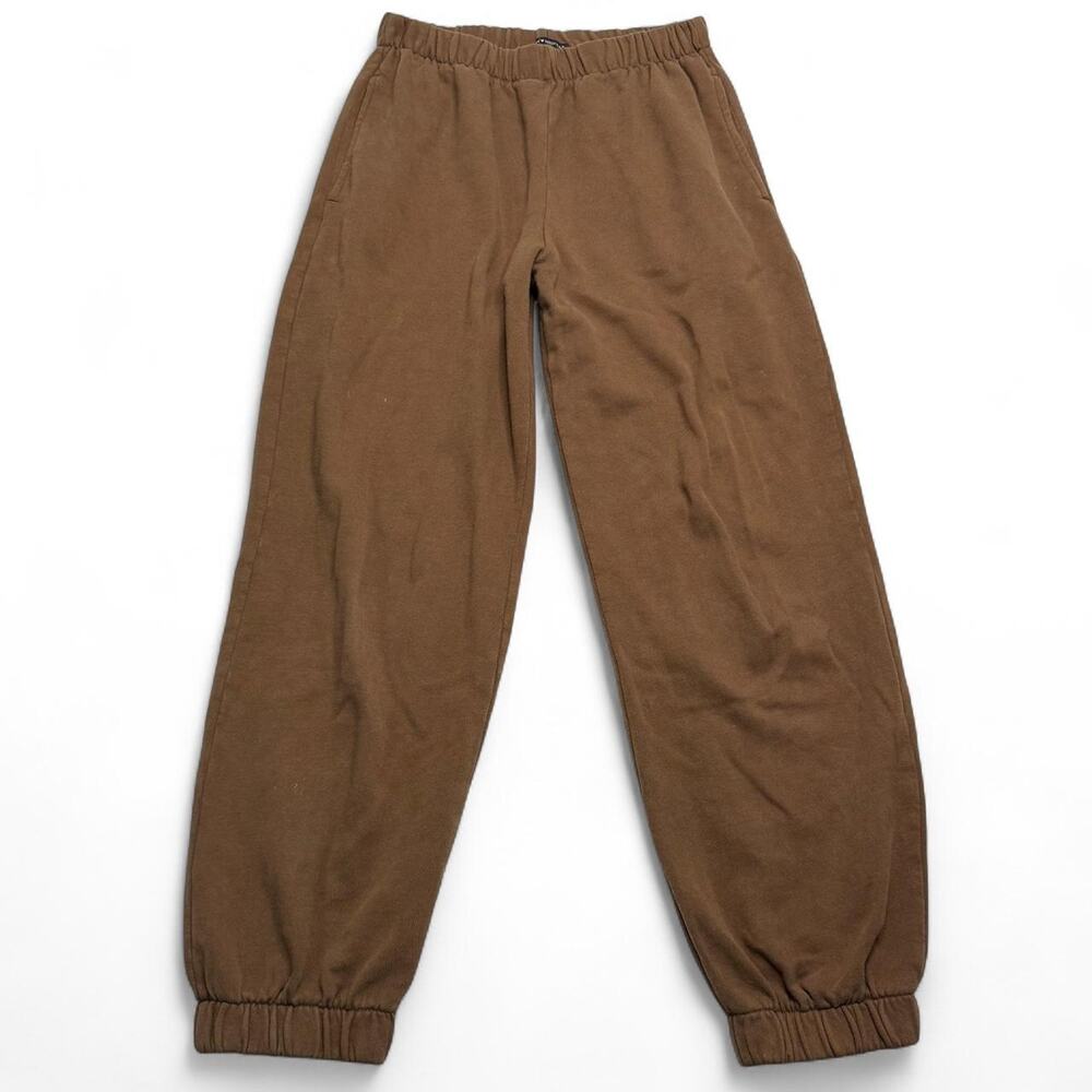 Brandy Melville Brown Cotton Low rise sweatpants one size